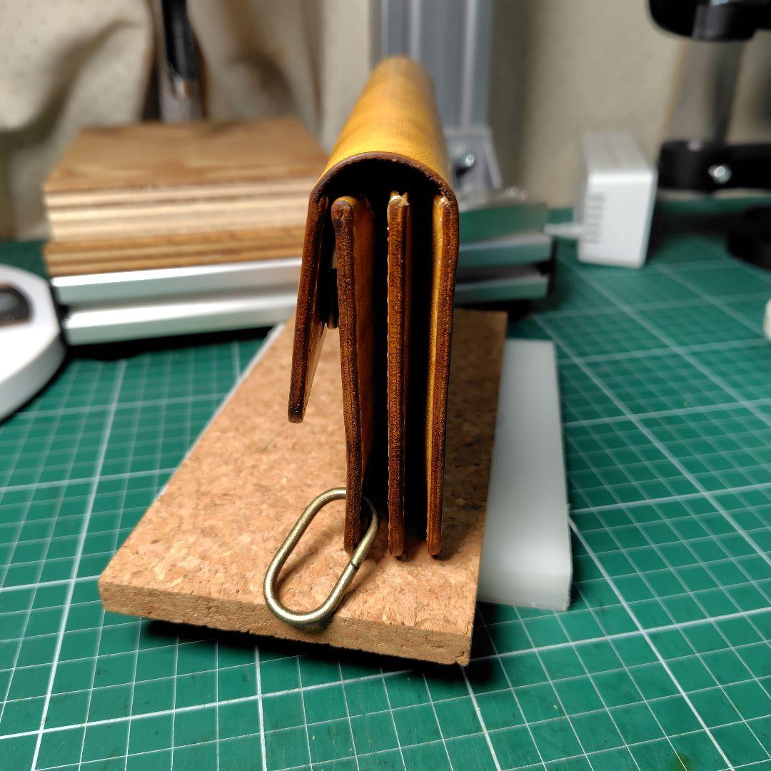 ハンドメイド　牛ヌメ革ロングトラッカーズウォレット