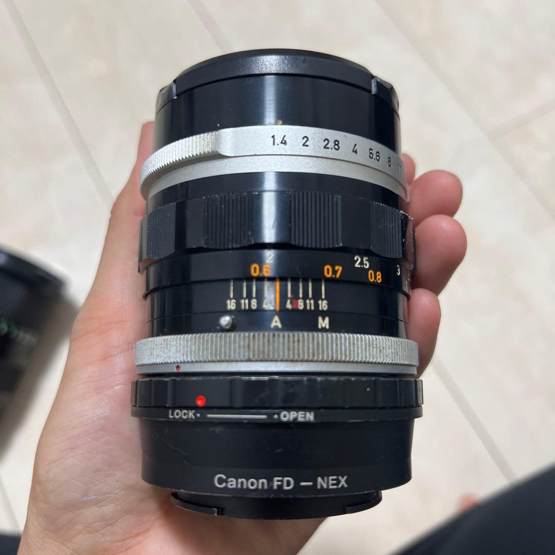 SONYカメラ　canonレンズ二つ
