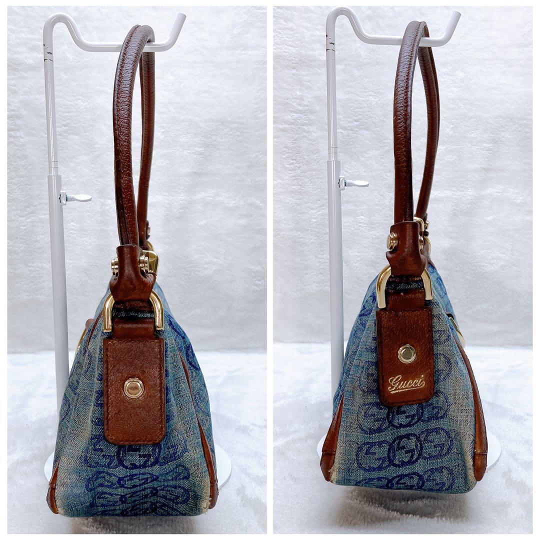 ✨綺麗✨GUCCI グッチ アビー デニム アクセサリーポーチ ワンショルダー