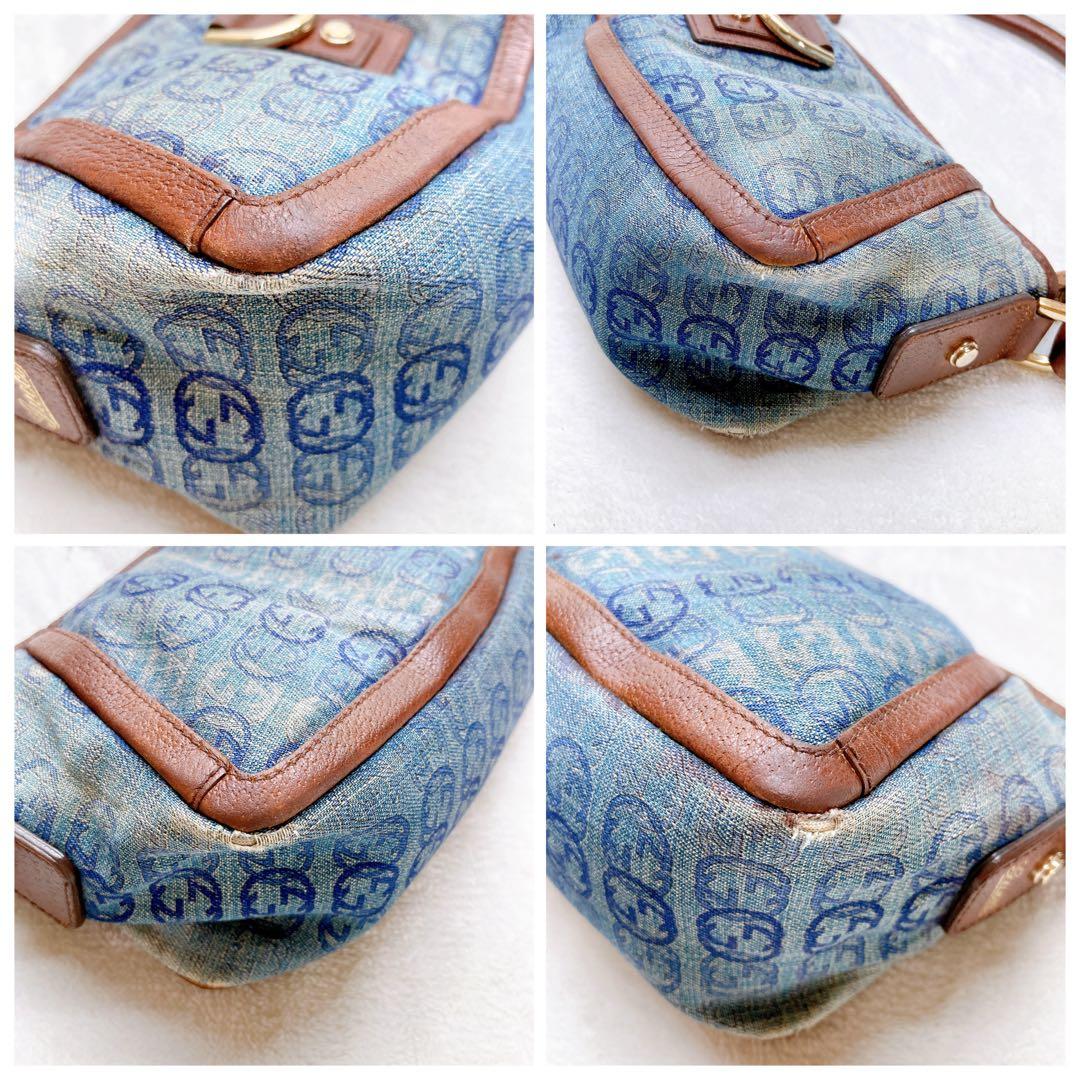 ✨綺麗✨GUCCI グッチ アビー デニム アクセサリーポーチ ワンショルダー