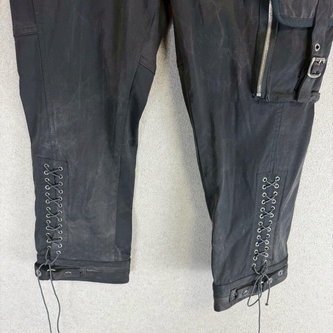 希少 bajra キュプラ レーヨン ムラ染 ジップ カーゴ