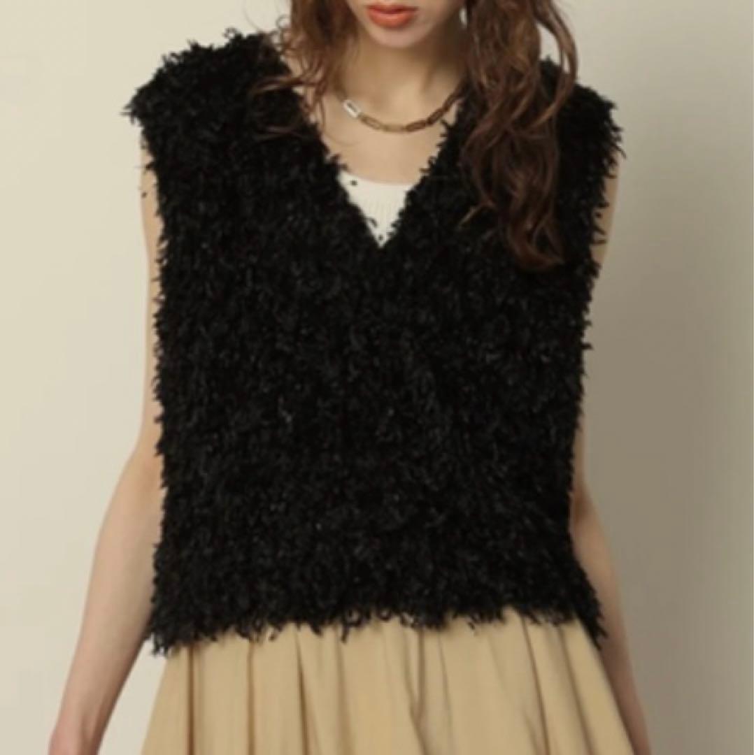 CADUNE ふわふわトップス ブラック　M