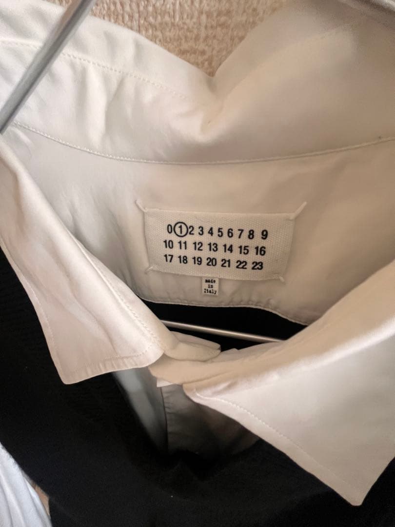 メゾンマルジェラ　ニットドッキングシャツ