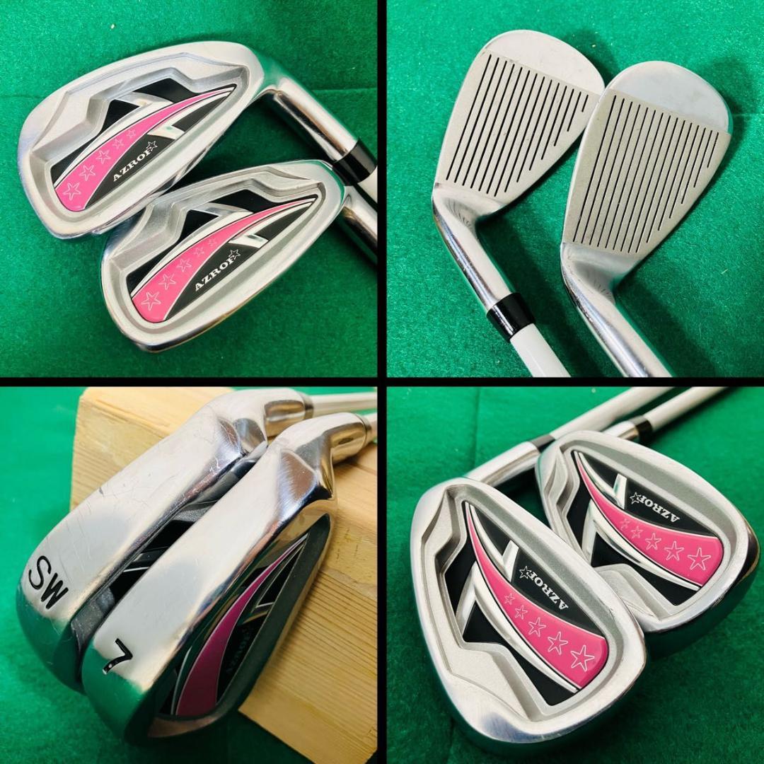 AZROF ジュニアゴルフクラブ4本セット 練習クラブ付き アズロフ エントリー