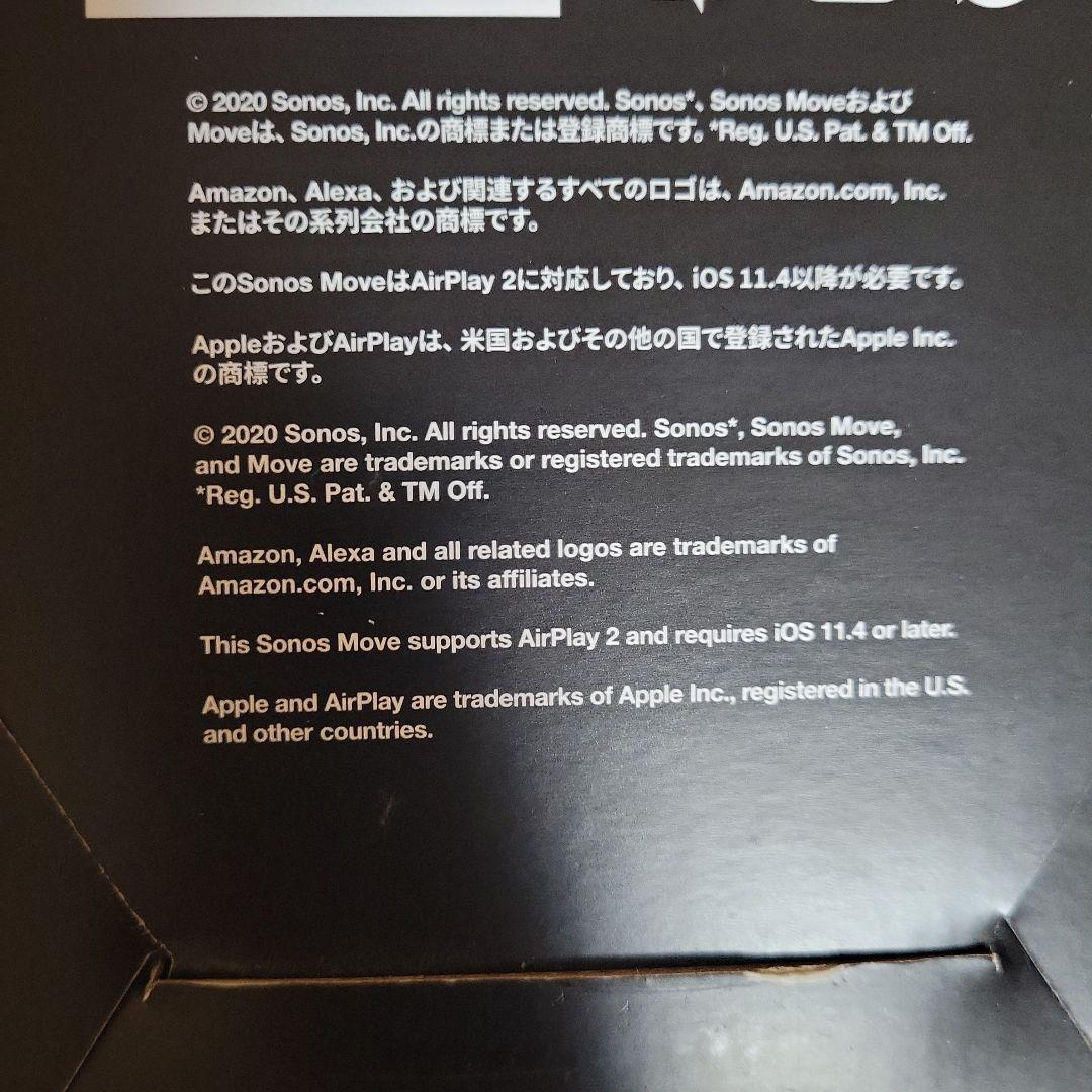 Sonos ソノス Move ムーブ MOVE1JP1BLK [ブラック]