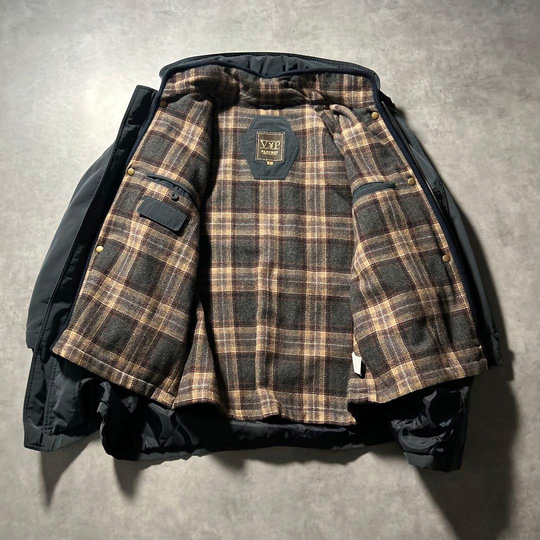 90s PLAYBOY マルチポケット ハーフコート ジャケット ブルゾン