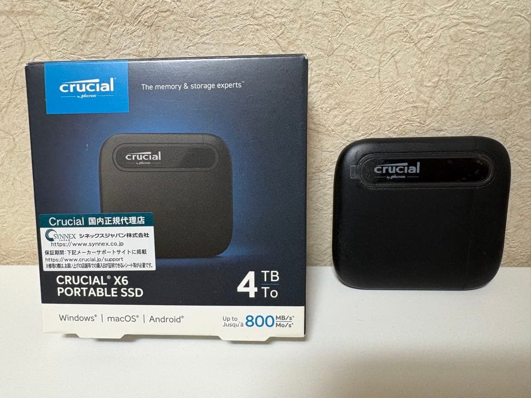 Crucial X6 4TB ポータブルSSD