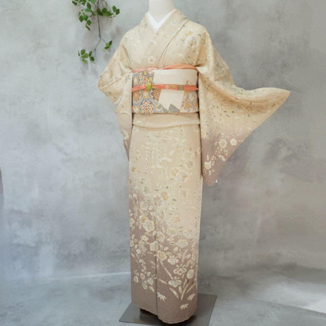 訪問着フルセット267▪︎ 正絹　卒業式　入学式【訪問着、袋帯、帯締め、帯揚げ】