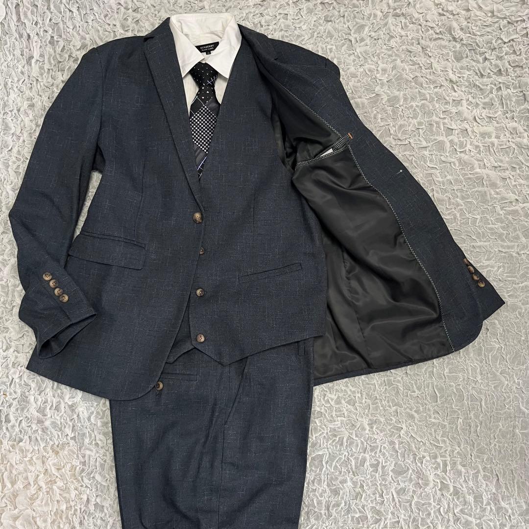 XXLサイズ【WEEN CHARM】3ピース スーツ グレー パンツスーツ