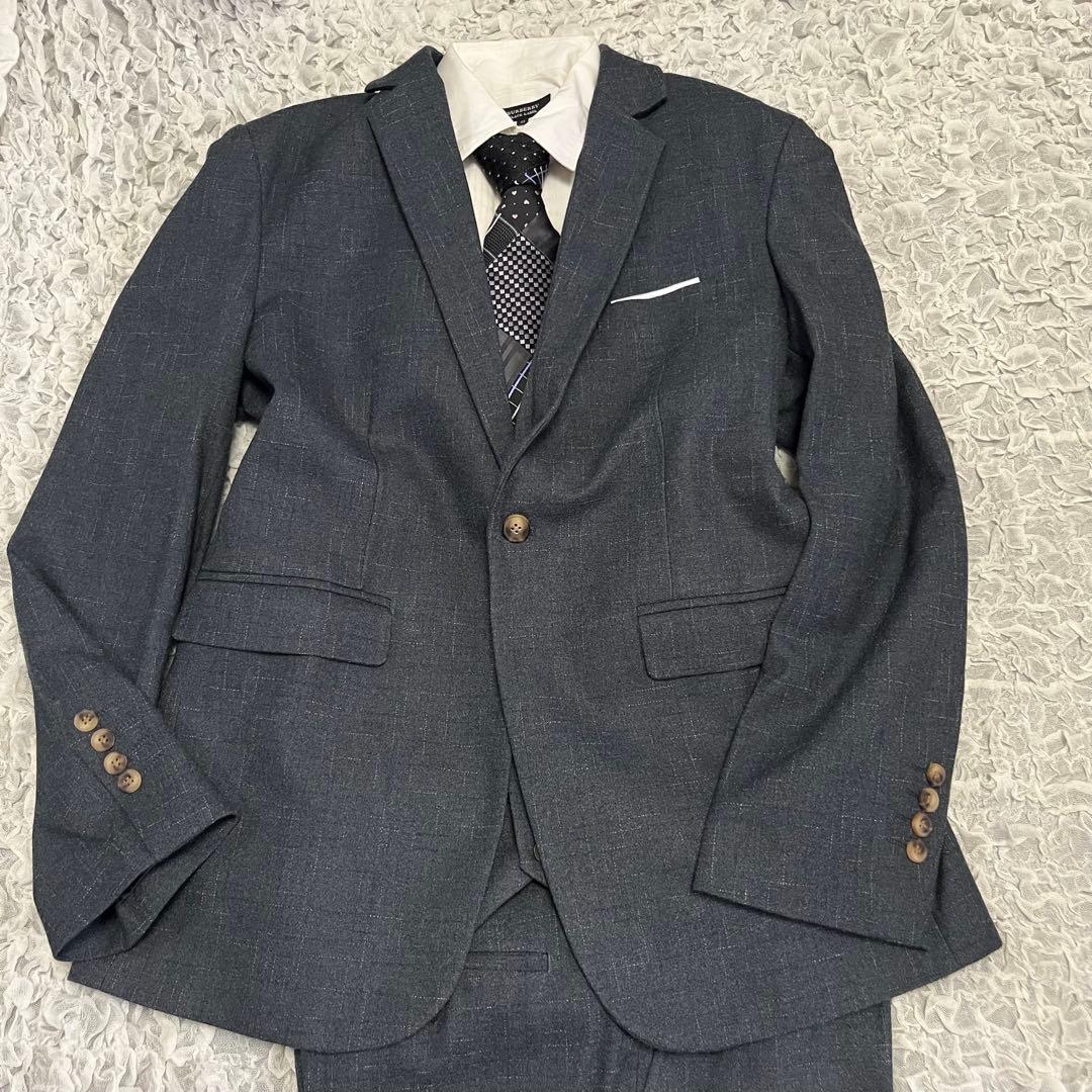 XXLサイズ【WEEN CHARM】3ピース スーツ グレー パンツスーツ