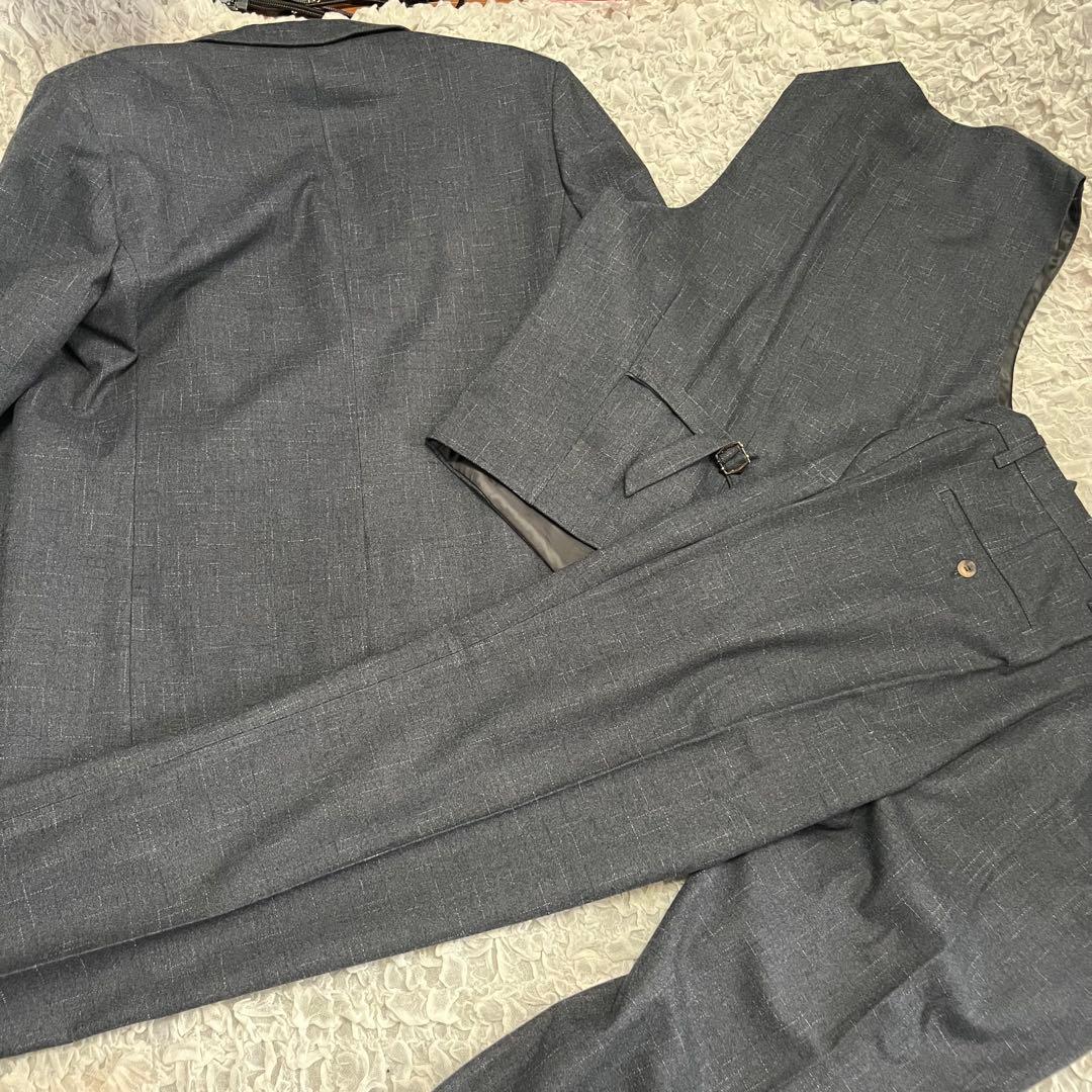 XXLサイズ【WEEN CHARM】3ピース スーツ グレー パンツスーツ