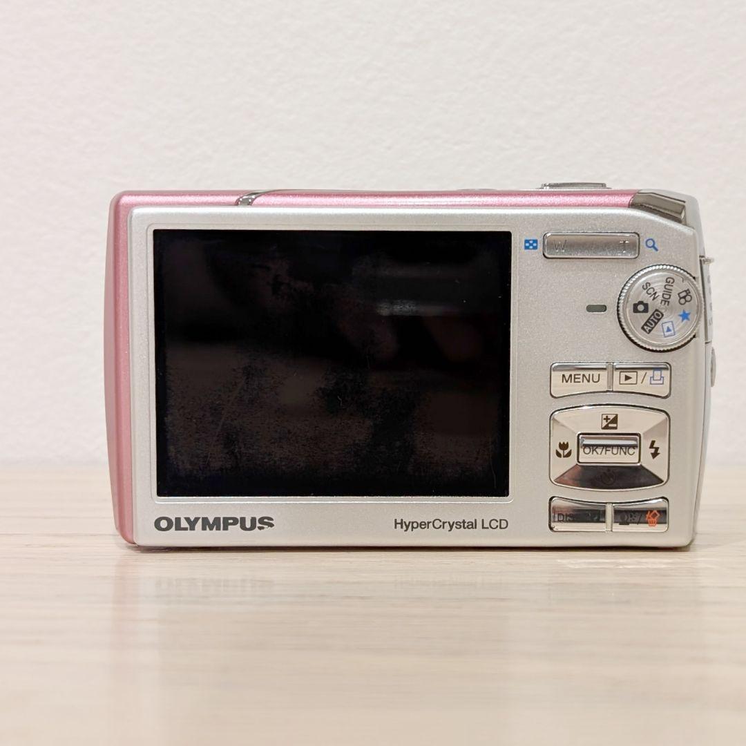 美品 動作確認済 OLYMPUS μ1020 ピンク デジカメ 付属品多数