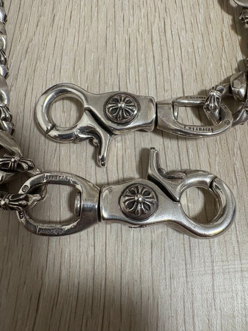 クロムハーツFANCYSHORT 2クリップファンシーショートウォレットチェーン