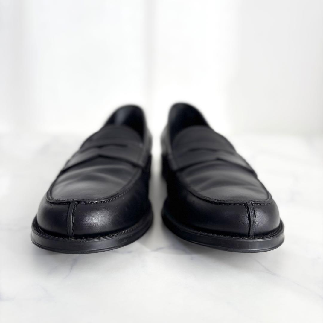 トッズ 35 ローファー 革靴 ラバーぺブル ロゴ レザー ブラック