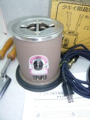 美品　タキイ和裁電化鏝　和裁コテ　和裁こて 　タキイ製　鏝２本付