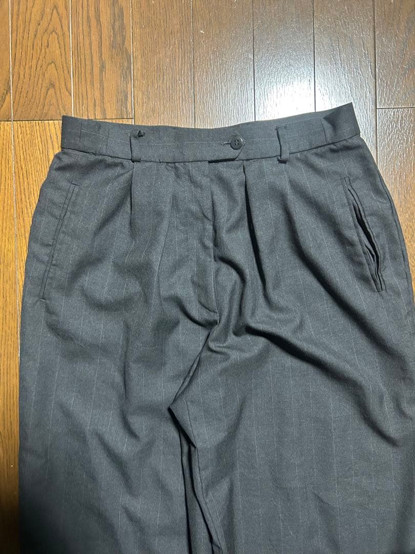 ジョルジオアルマーニ　90s ストライプスラックス　ストレート　ツータック