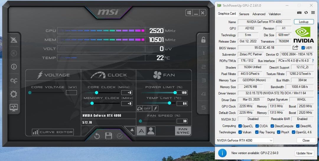 グラフィックボード・グラボ・ビデオカード Zotac RTX4090 24GB