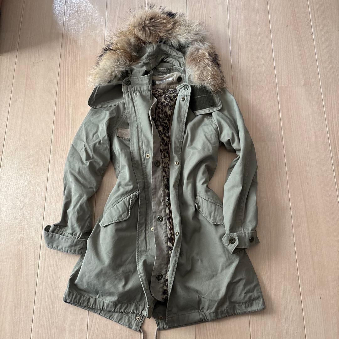 フェアリーグランジ ファー付きモッズコート 平成ギャル y2k モッズコート