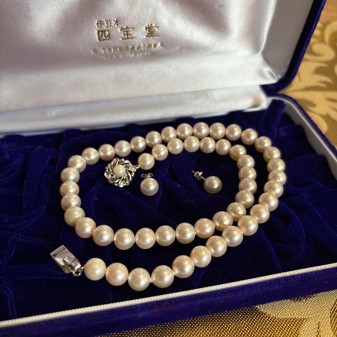 ＊三回着用＊　パールネックレス　ピアスセット