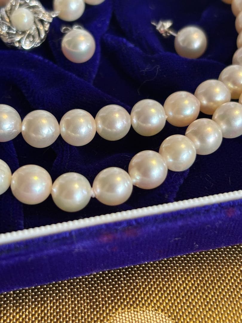＊三回着用＊　パールネックレス　ピアスセット
