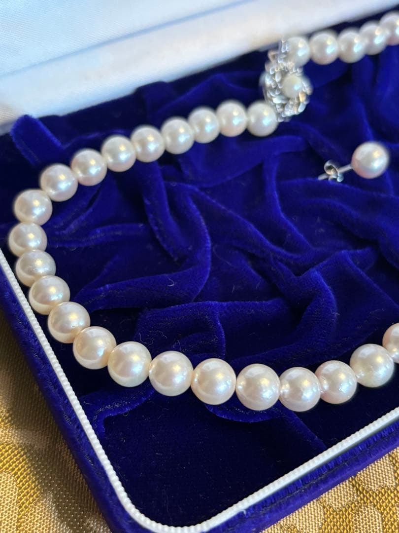 ＊三回着用＊　パールネックレス　ピアスセット