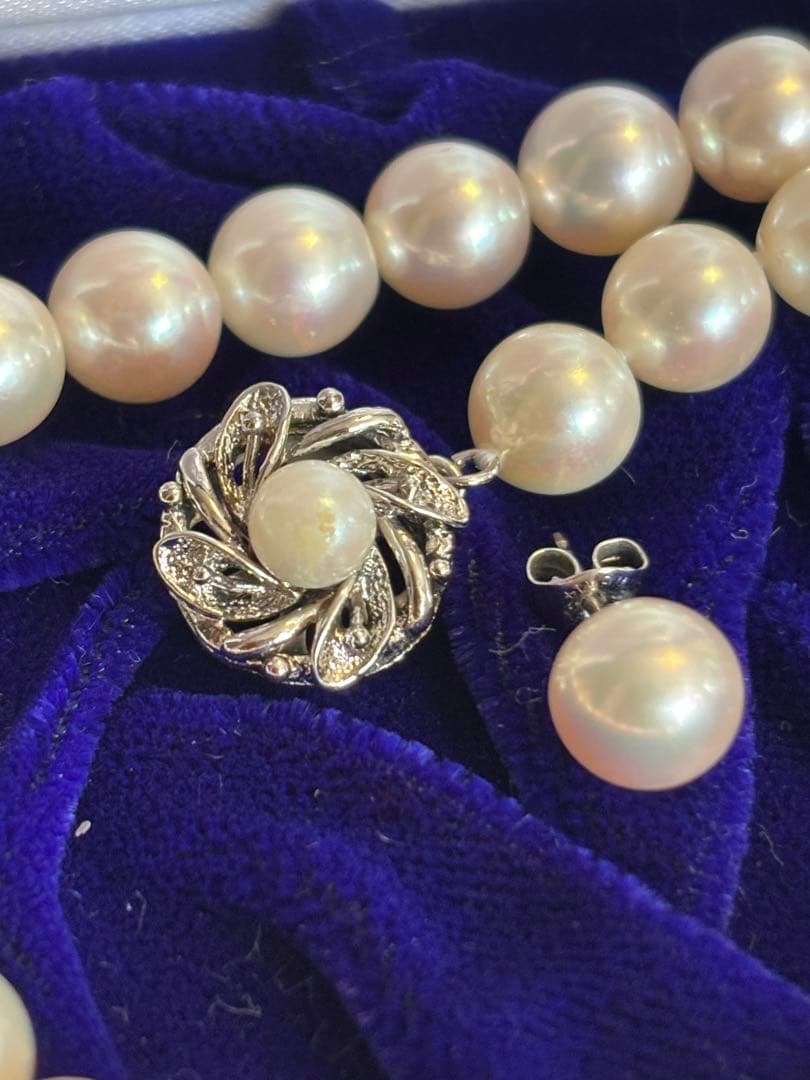 ＊三回着用＊　パールネックレス　ピアスセット