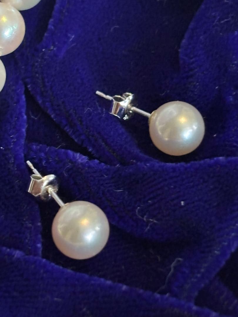 ＊三回着用＊　パールネックレス　ピアスセット
