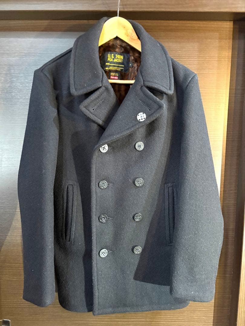 supreme/Schott PEACOAT ピーコートレオパード