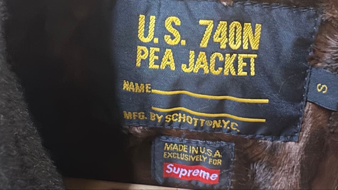 supreme/Schott PEACOAT ピーコートレオパード