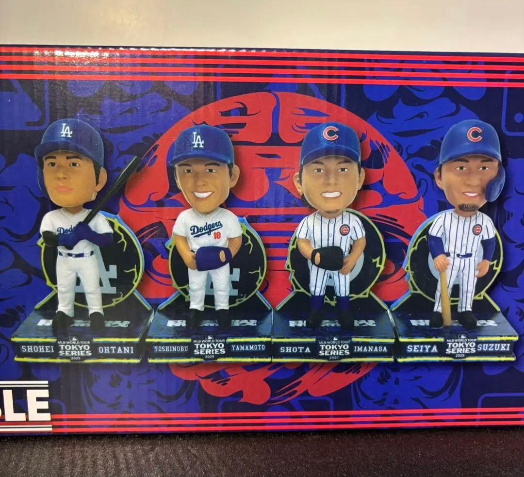 【大谷翔平】2025東京シリーズミニビッグヘッドボブルヘッド 4体セット 新品