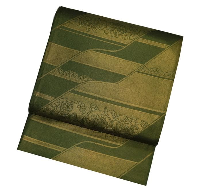 【送料無料】澤屋重兵衛　特選西陣袋帯　金彩唐草模様　六通柄袋帯　未使用品