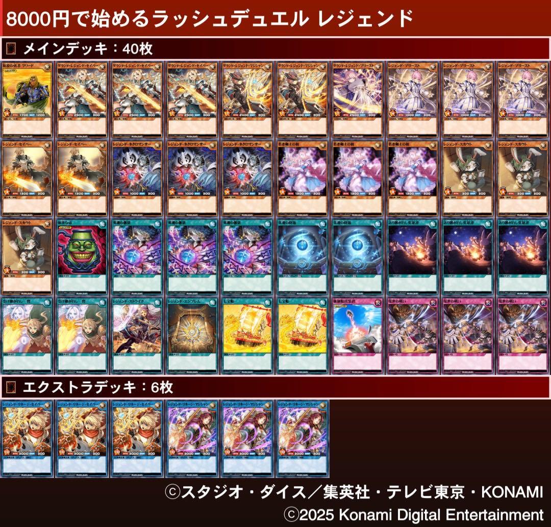 8000円で始めるラッシュデュエル レジェンド