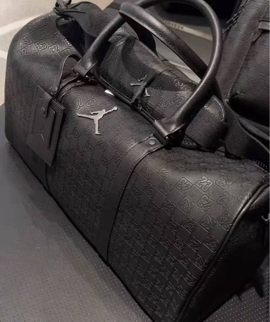 Jordan モノグラムボストンバッグ　レザーブラック　未使用