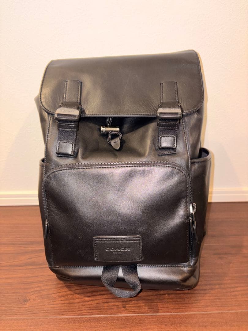 【最安値】COACH ブラック レザー リュック