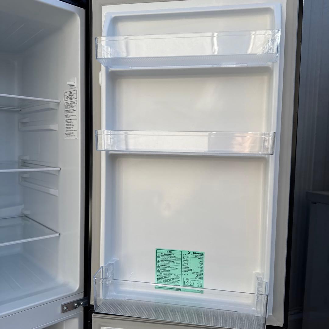 Hisense 2023年製現行モデル 2ドア冷蔵庫 幅49cm 175Lスリム