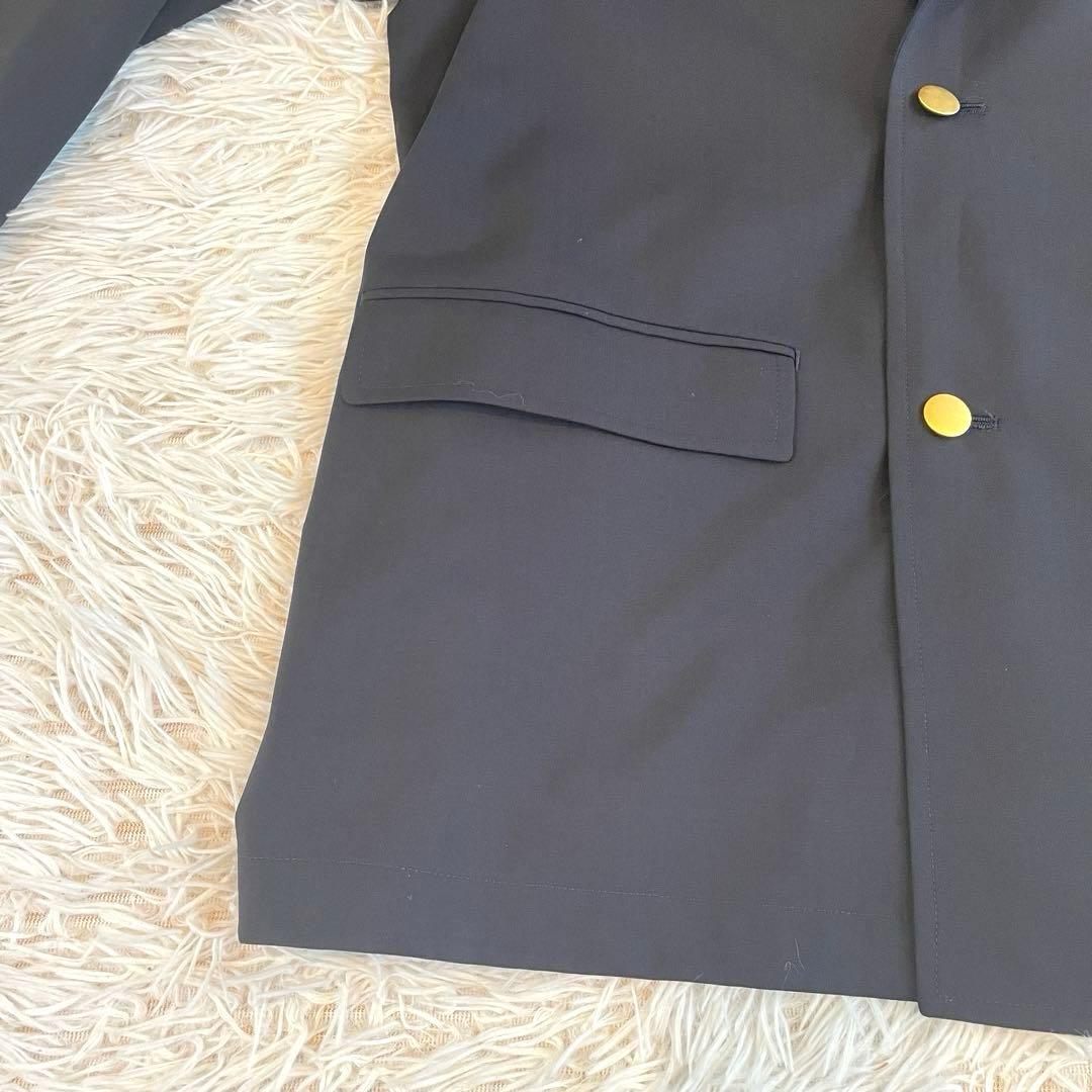 美品　Gymphlex ウールトロピカル ダブルブレストブレザー 紺ブレ　金