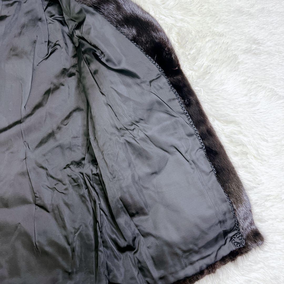 ✨ ミンク ✨ オズファー 毛皮 リアルファーコート 毛皮コート ブラック L