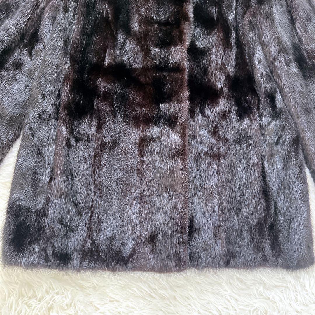 ✨ ミンク ✨ オズファー 毛皮 リアルファーコート 毛皮コート ブラック L