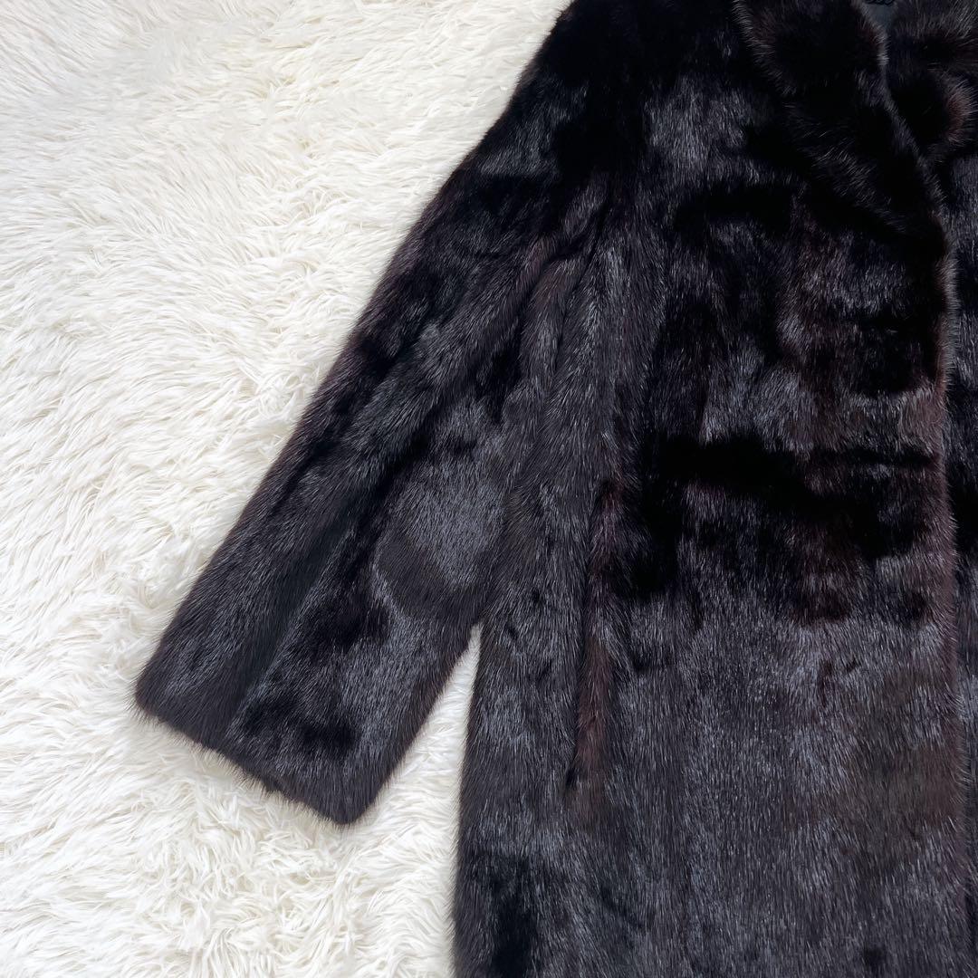 ✨ ミンク ✨ オズファー 毛皮 リアルファーコート 毛皮コート ブラック L