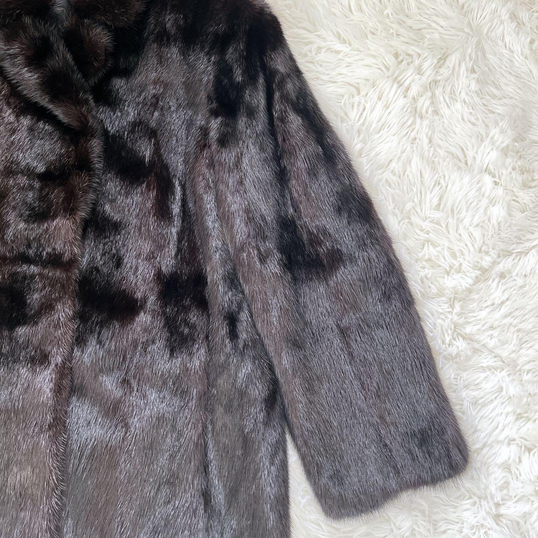 ✨ ミンク ✨ オズファー 毛皮 リアルファーコート 毛皮コート ブラック L