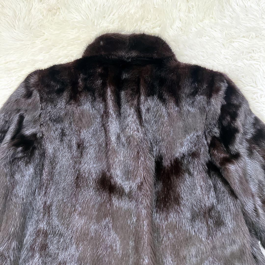 ✨ ミンク ✨ オズファー 毛皮 リアルファーコート 毛皮コート ブラック L