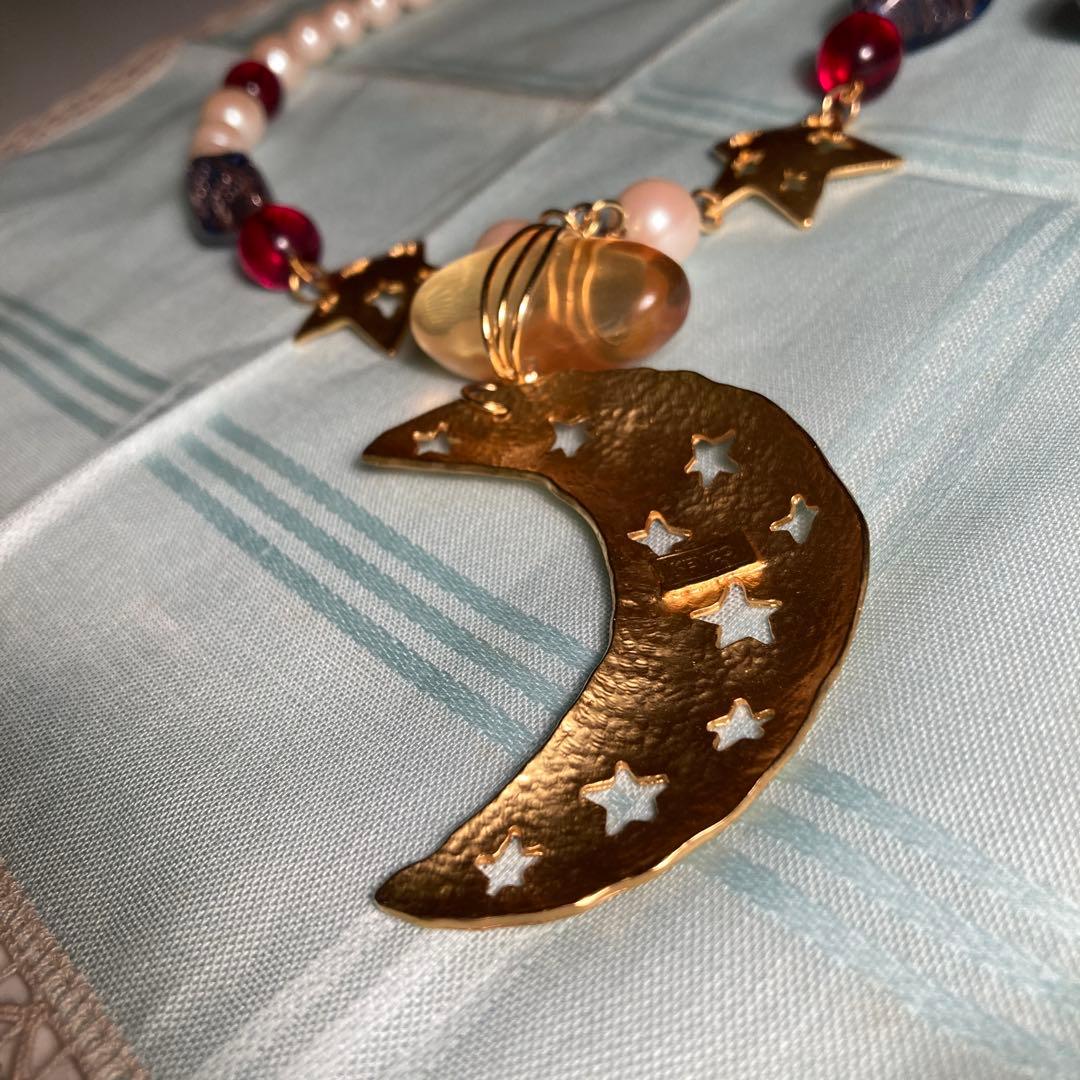 KENZO 月と星のデザイン ネックレス イヤリングセット　（63）