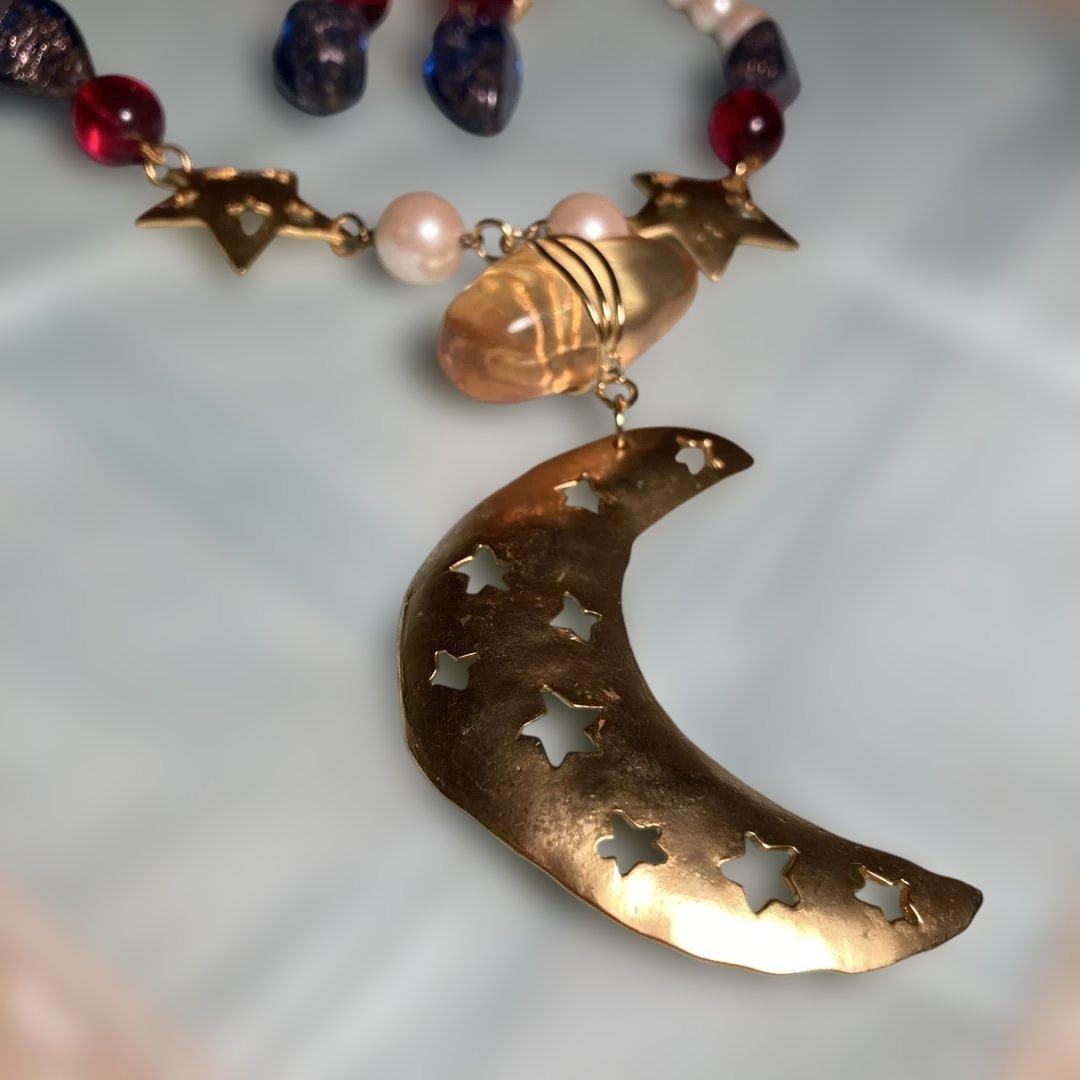 KENZO 月と星のデザイン ネックレス イヤリングセット　（63）