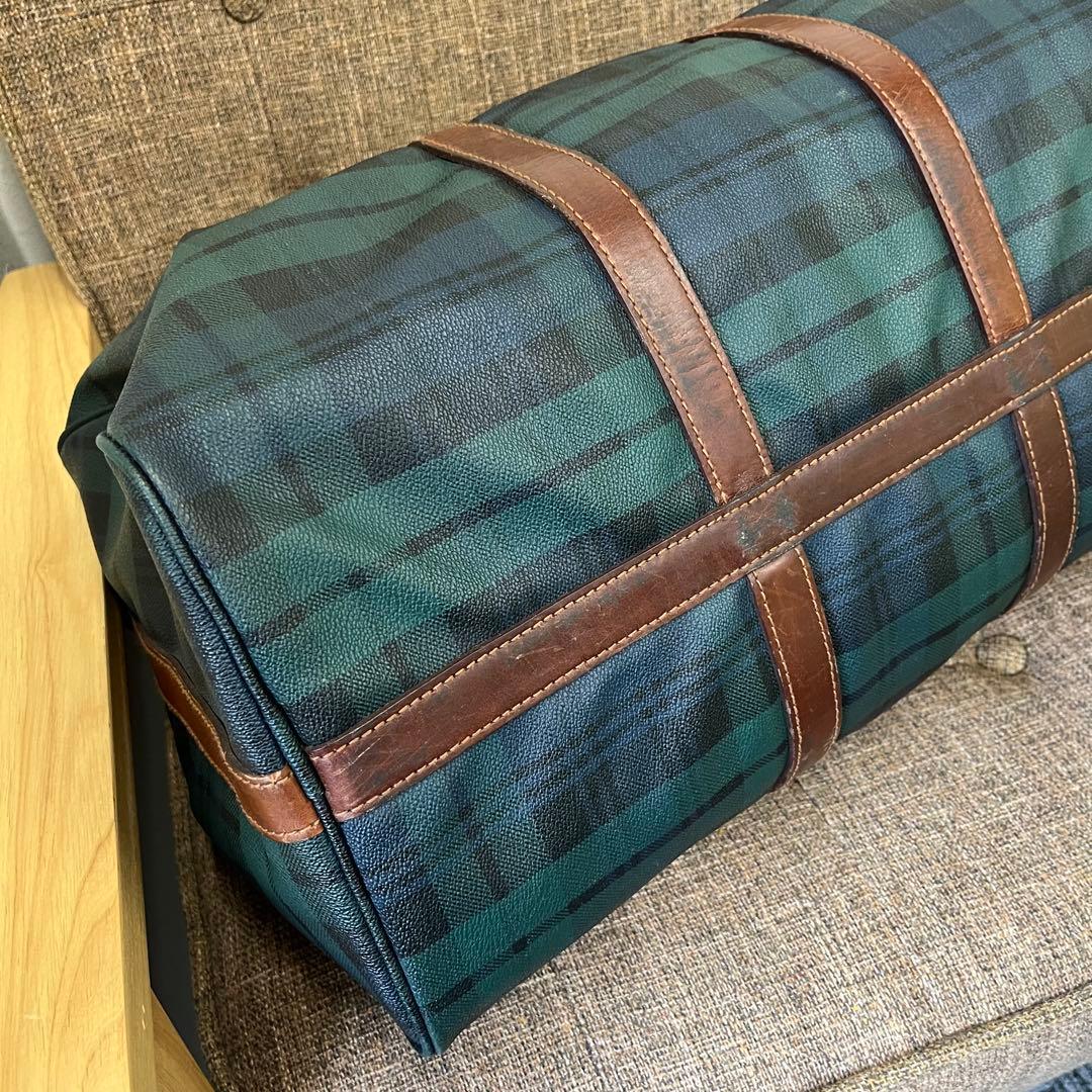 【H】希少✨ポロ ラルフローレン　ボストンバック　大容量　チェック柄