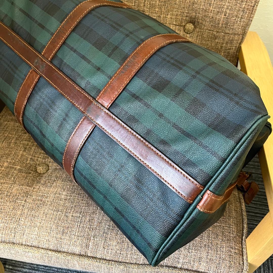 【H】希少✨ポロ ラルフローレン　ボストンバック　大容量　チェック柄