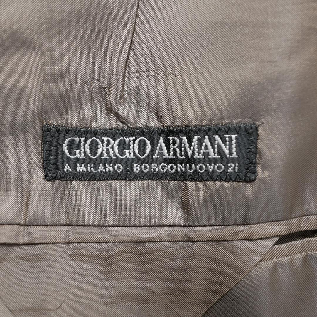 美品【ジョルジオアルマーニ】カシミヤ100% ダブルジャケット 50 黒タグ伊製