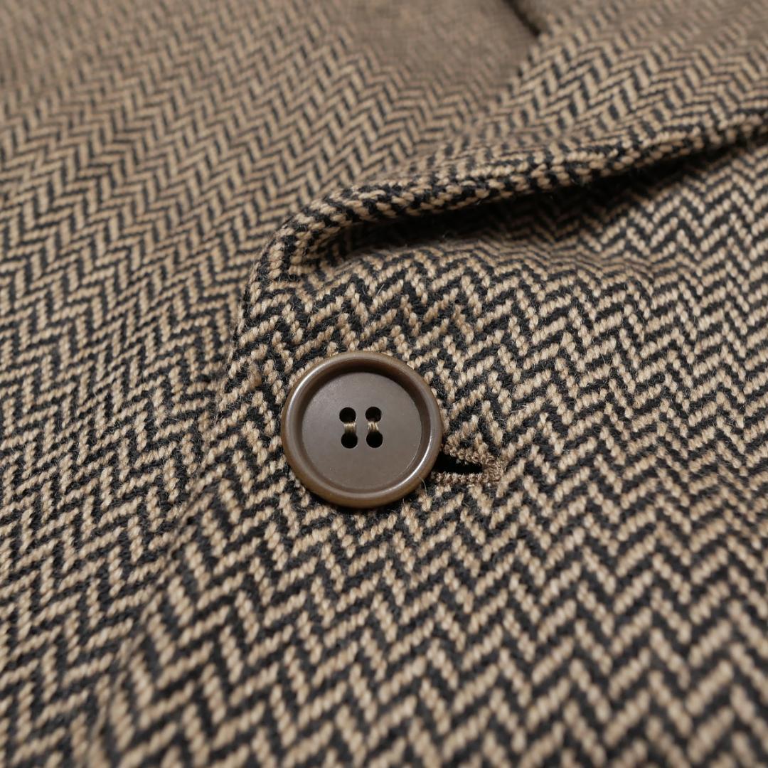 美品【ジョルジオアルマーニ】カシミヤ100% ダブルジャケット 50 黒タグ伊製