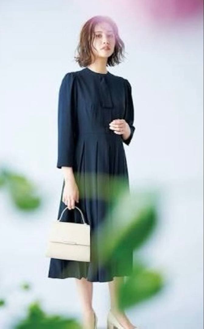 【新品未使用】CELFORD セルフォード ボウタイプリーツワンピース 38