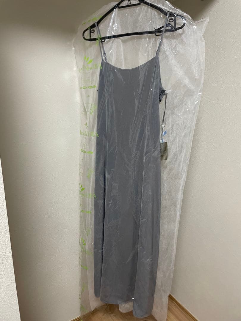 LE'RURE Ruffle tulle airy dress グレー　Sサイズ