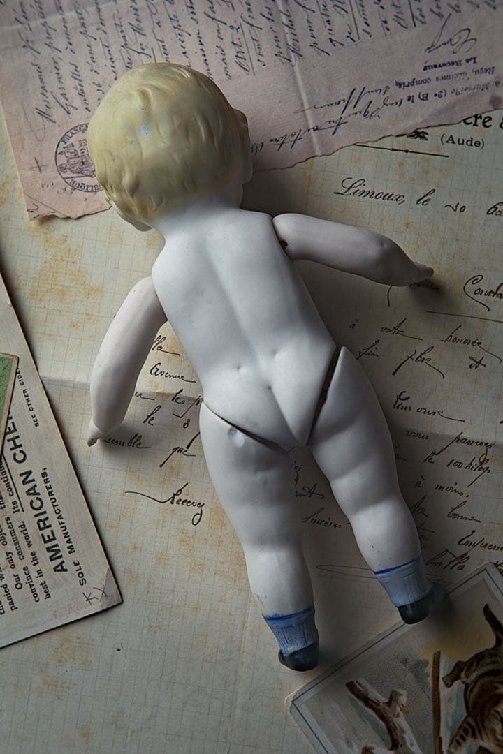 アンティーク ビスクドール ミニョネット ドイツ Hertwig オールビスク